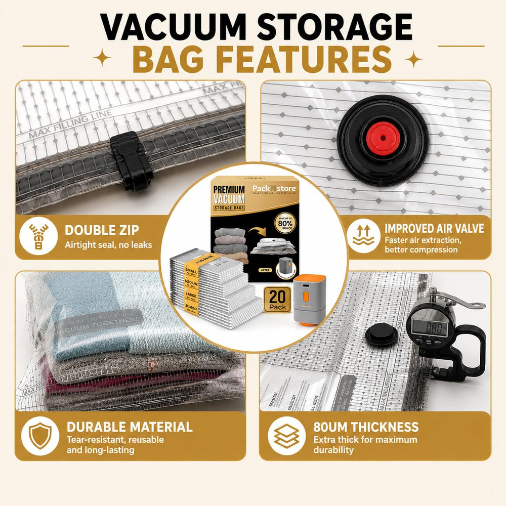 PackNstore texture PA+PE renforcée illustrant résistance et durabilité