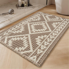 PADOOR tapis de bain face avant montrant design bicolore et confort