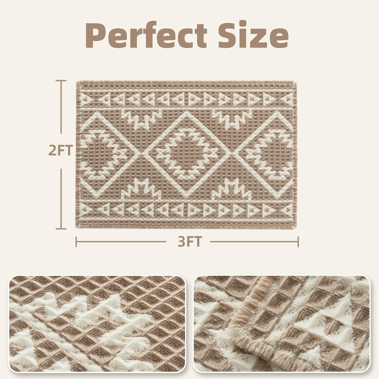 PADOOR gros plan de la texture gaufrée montrant absorption rapide