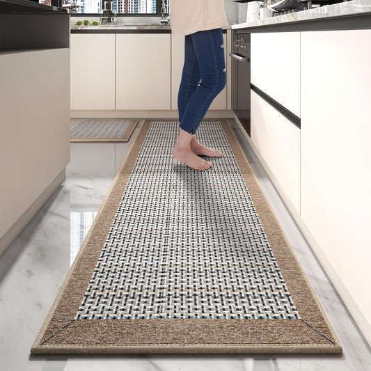 PADOOR tapis face avant marron montrant design et dimensions pratiques