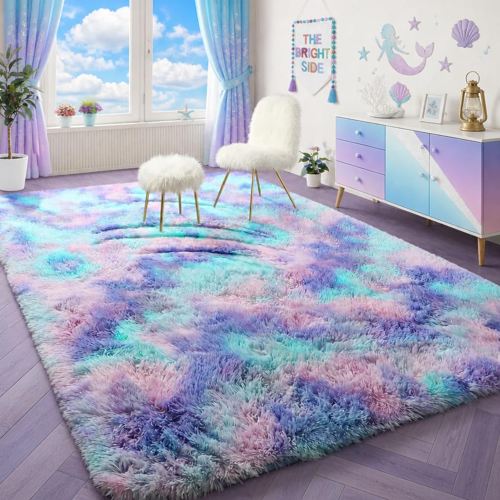 PAGISOFE tapis face avant violet arc‑en‑ciel, apporte confort visuel et chaleur