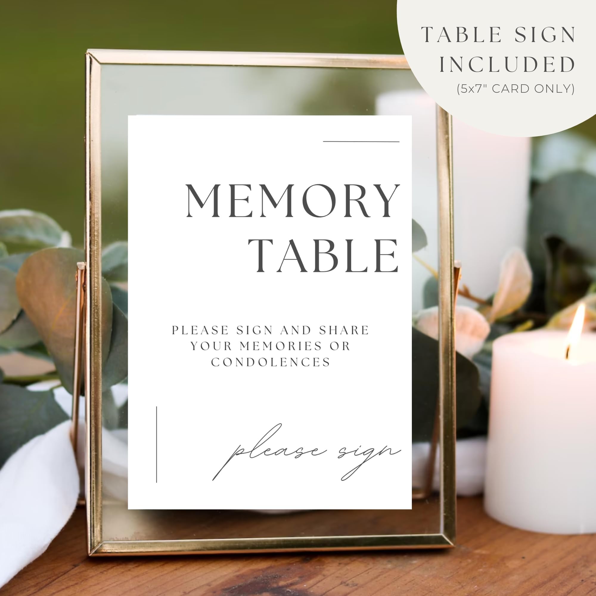 Paige McRae mise en scène table commémorative élégante invitant aux hommages
