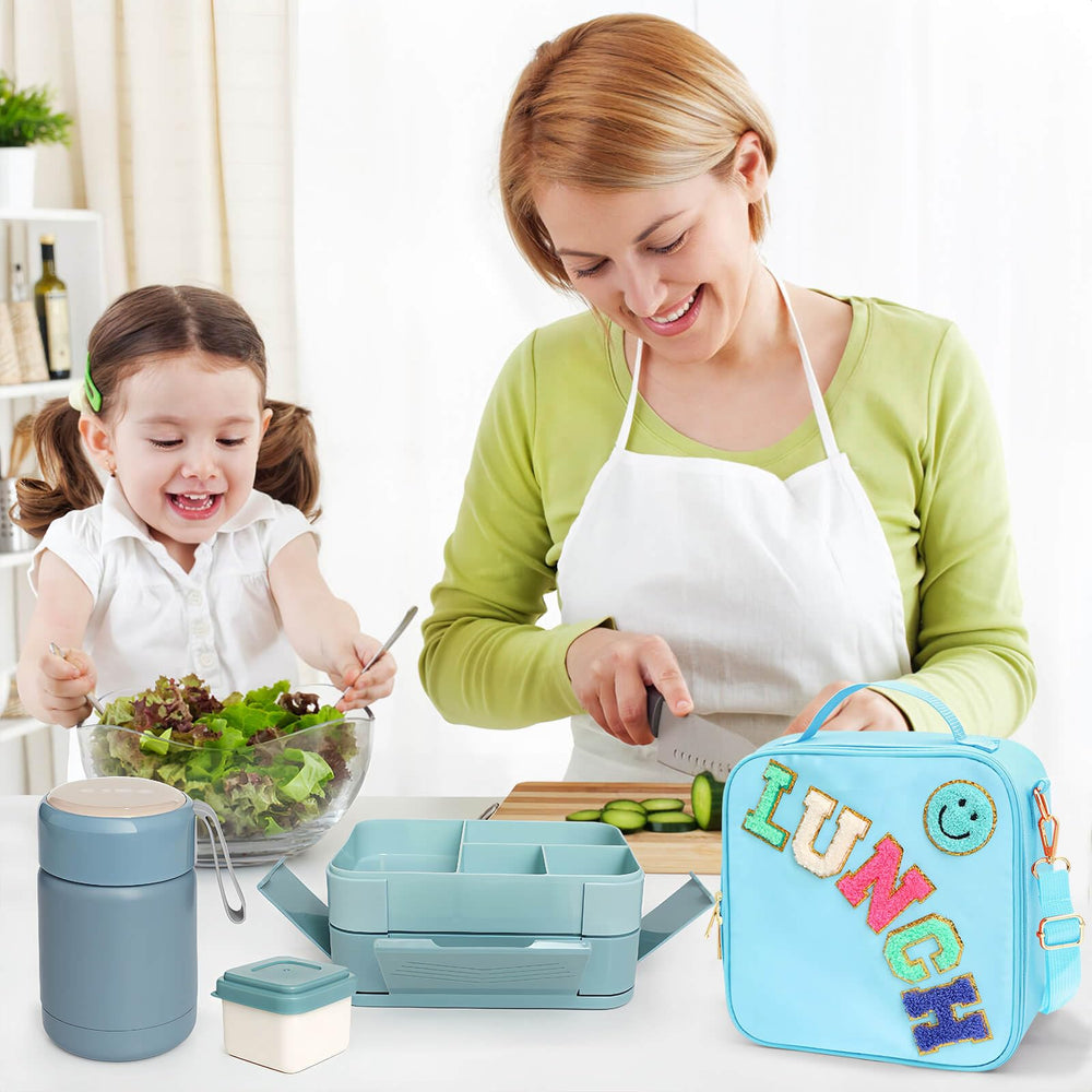 PainZieteg boîte bento ouverte à six compartiments pour repas variés