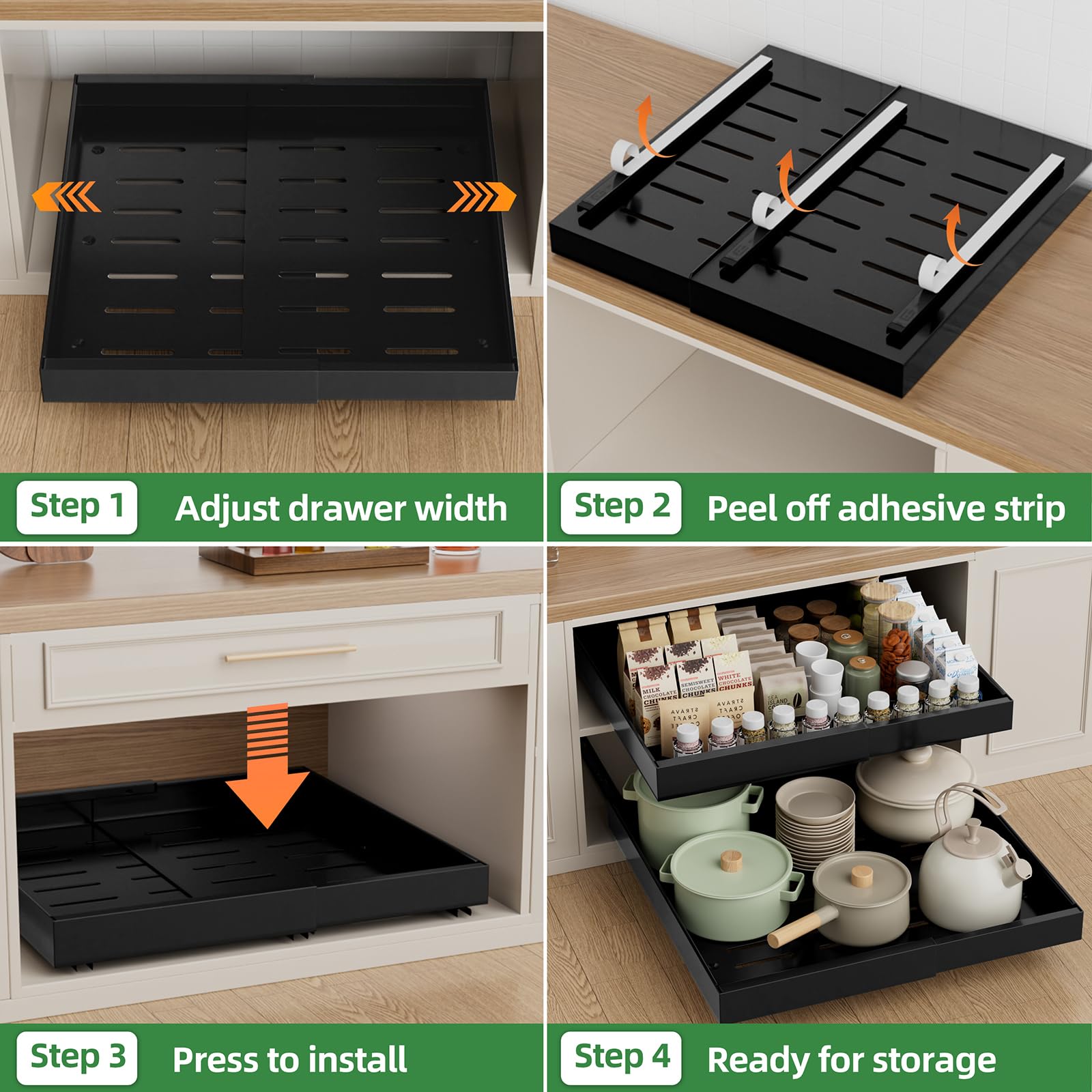 PAKETA installation dans garde-manger optimisant rangement et accès rapide