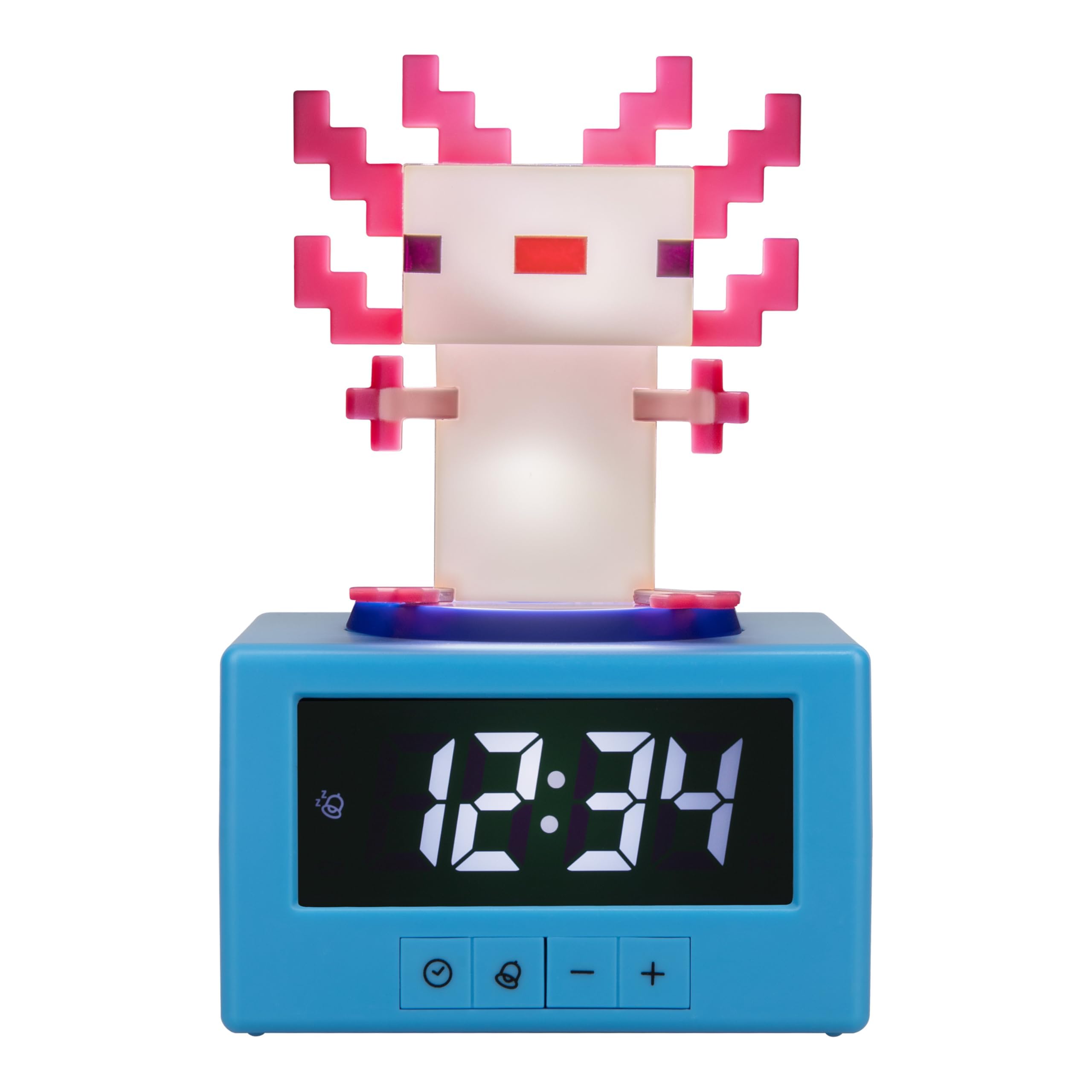 Paladone axolotl face avant montrant un réveil amusant pour enfant