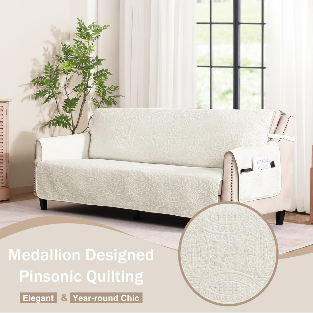 Pamhaven gros plan matelassage coin medallion durable et décoratif
