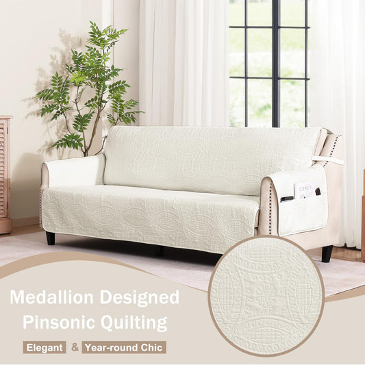 Pamhaven gros plan matelassage coin medallion durable et décoratif