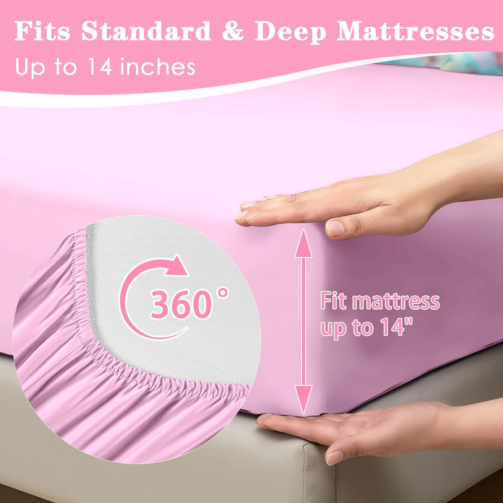 Pamnest drap-housse sur matelas montrant ajustement et poches profondes