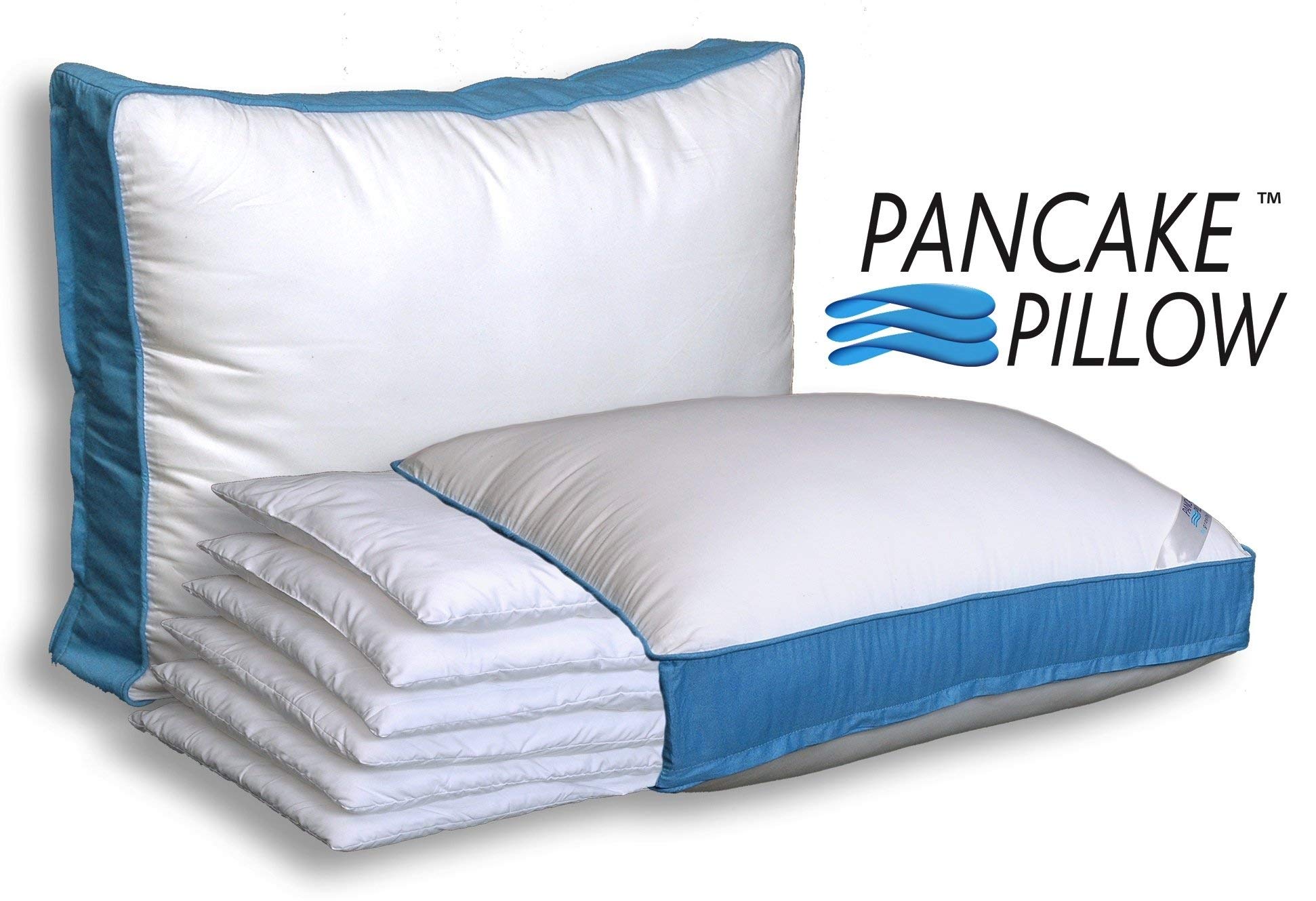 Pancake Pillow housse zippée ouverte montrant accès rapide aux couches
