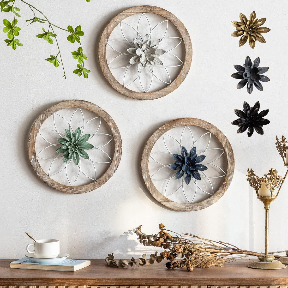 Paquesta ensemble face montrant bois et métal pour une déco chaleureuse