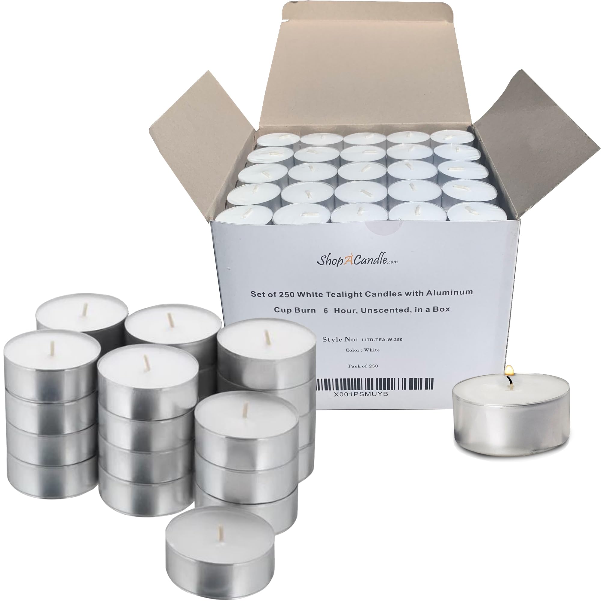 Light In The Dark PARNOO boîte de 250 bougies chauffe-plat pratique pour événements