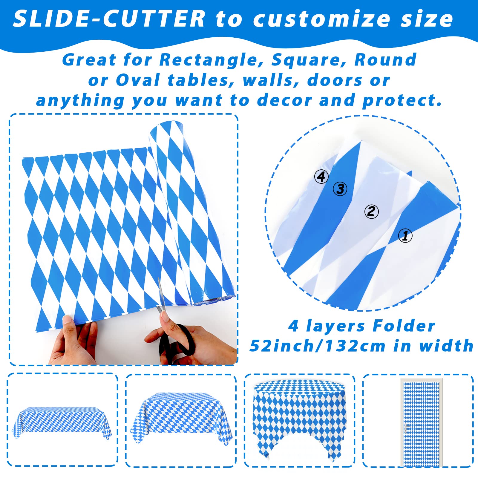 party greeting nappe protection coin table montrant solidité et fixations faciles
