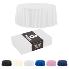 Party Solids nappe ronde 120 pouces posée, finition élégante et pratique