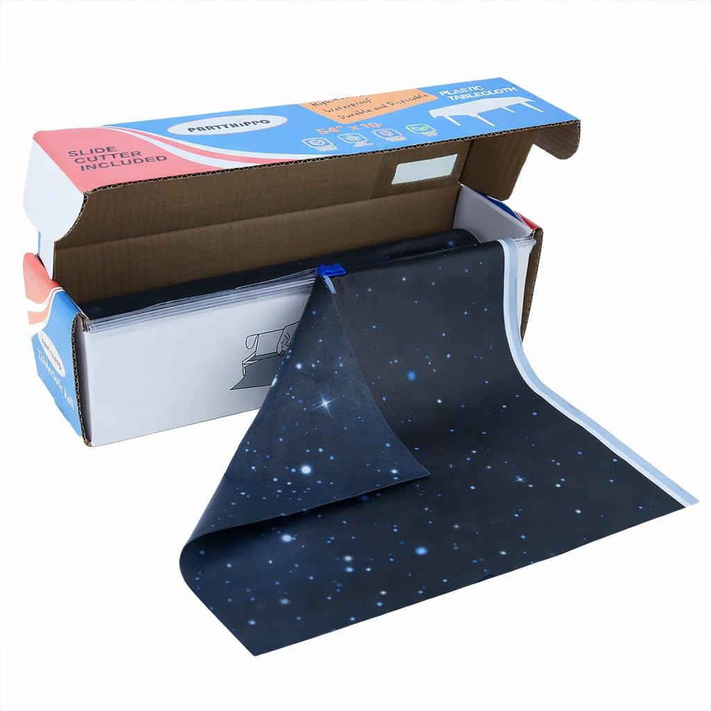 PARTYHIPPO emballage avant montrant rouleau et coupe intégré pour gain de temps