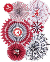 PartyKandy éventails pack avant avec logo Alabama Crimson Tide pour impact visuel