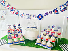PartyKandy bannière Arizona Wildcats accrochée créant un point focal festif