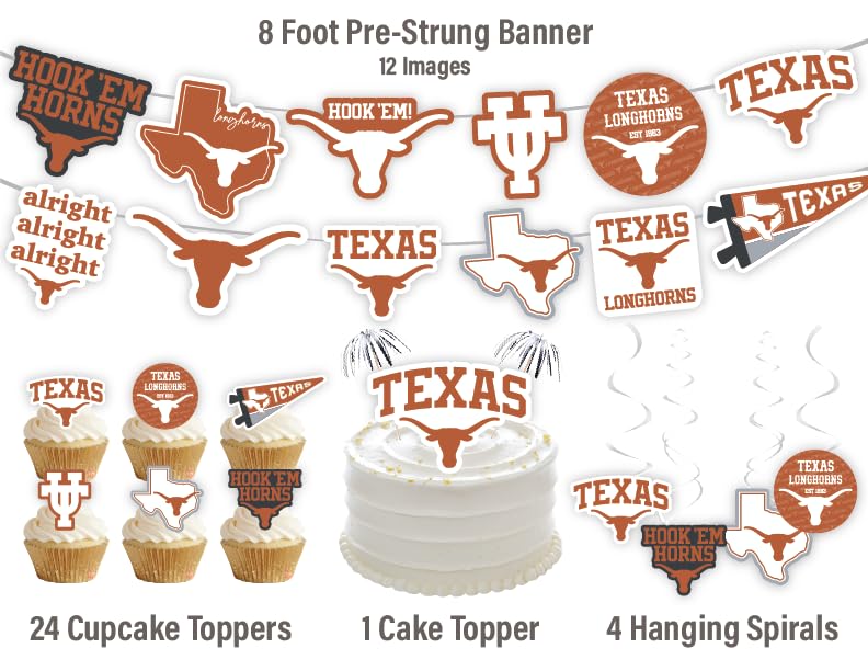 PartyKandy topper gâteau Texas Longhorn gros plan pour finition nette et festive