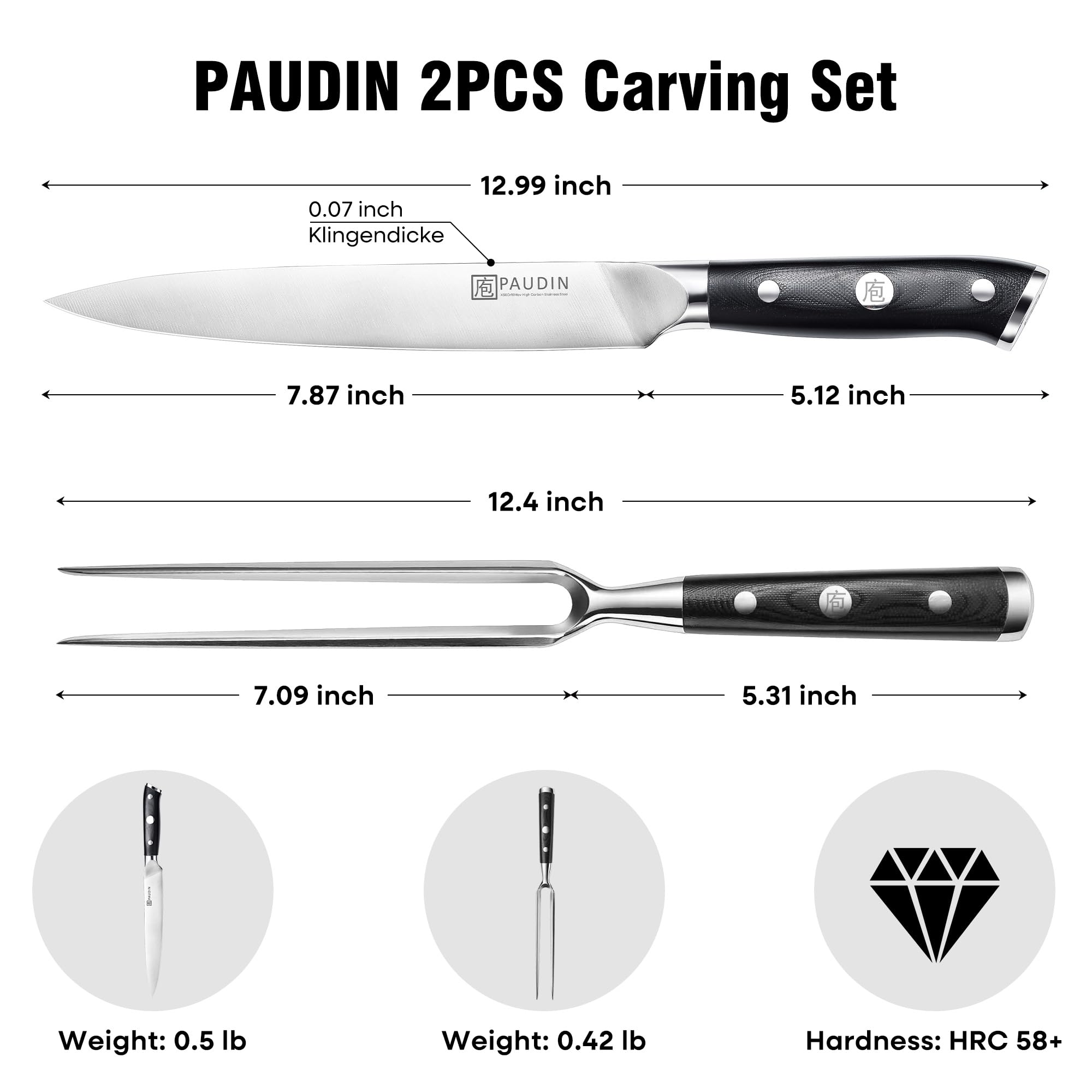 PAUDIN set coffret cadeau prêt à offrir pour amateurs de barbecue