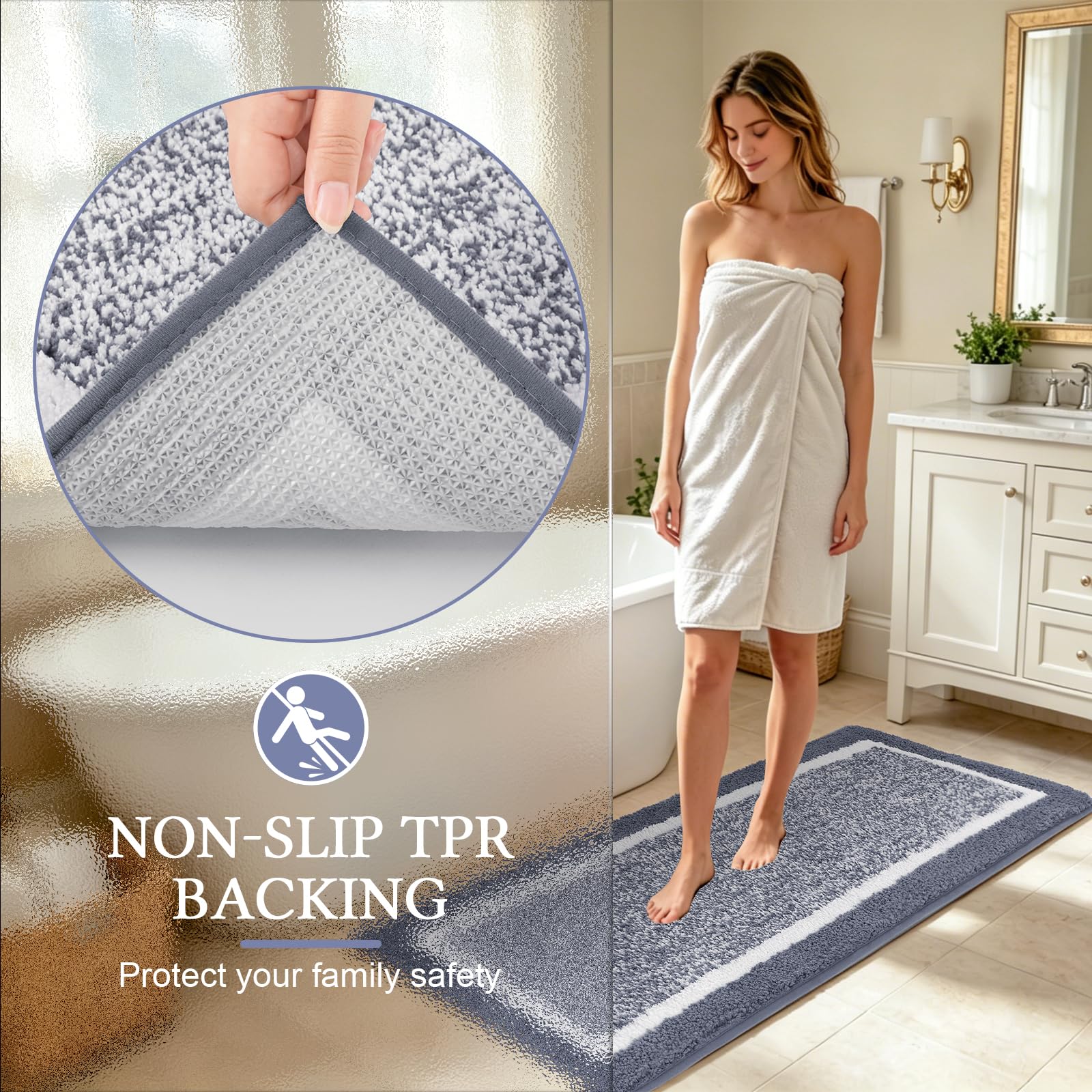 Contour en U Pauwer installé autour des toilettes pour confort et propreté