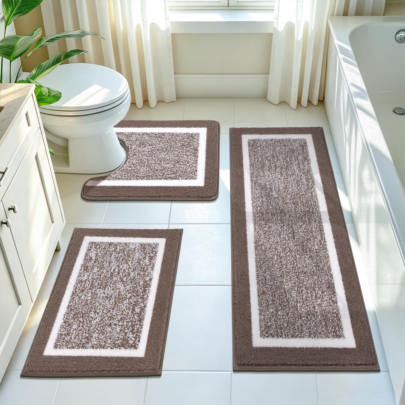 Pauwer tapis ensemble 3 pièces face avant montrant design et confort