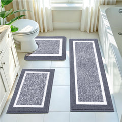 Pauwer pack des trois tapis montrant l'ensemble pour salle de bain