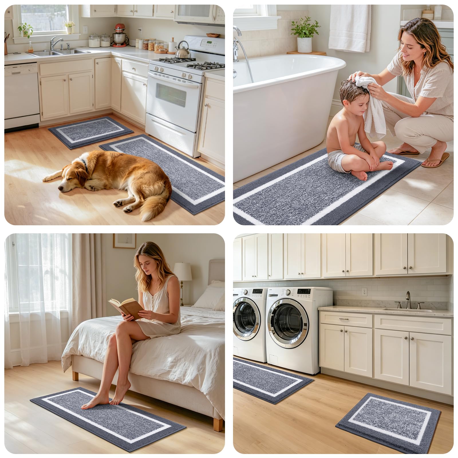 Étiquette Pauwer sur tapis lavable en machine garantissant entretien facile