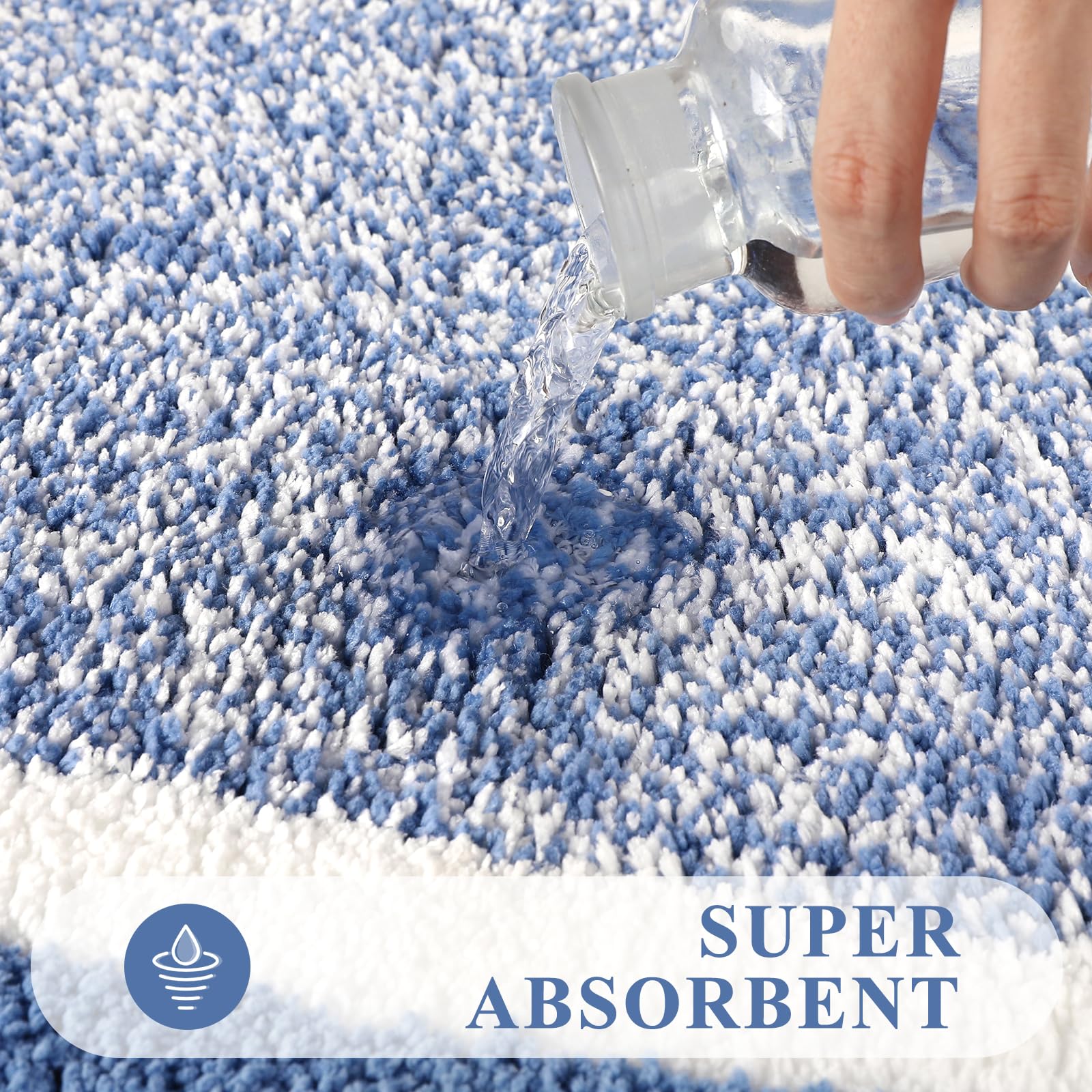 Pauwer tapis contour U placé autour des toilettes pour confort immédiat