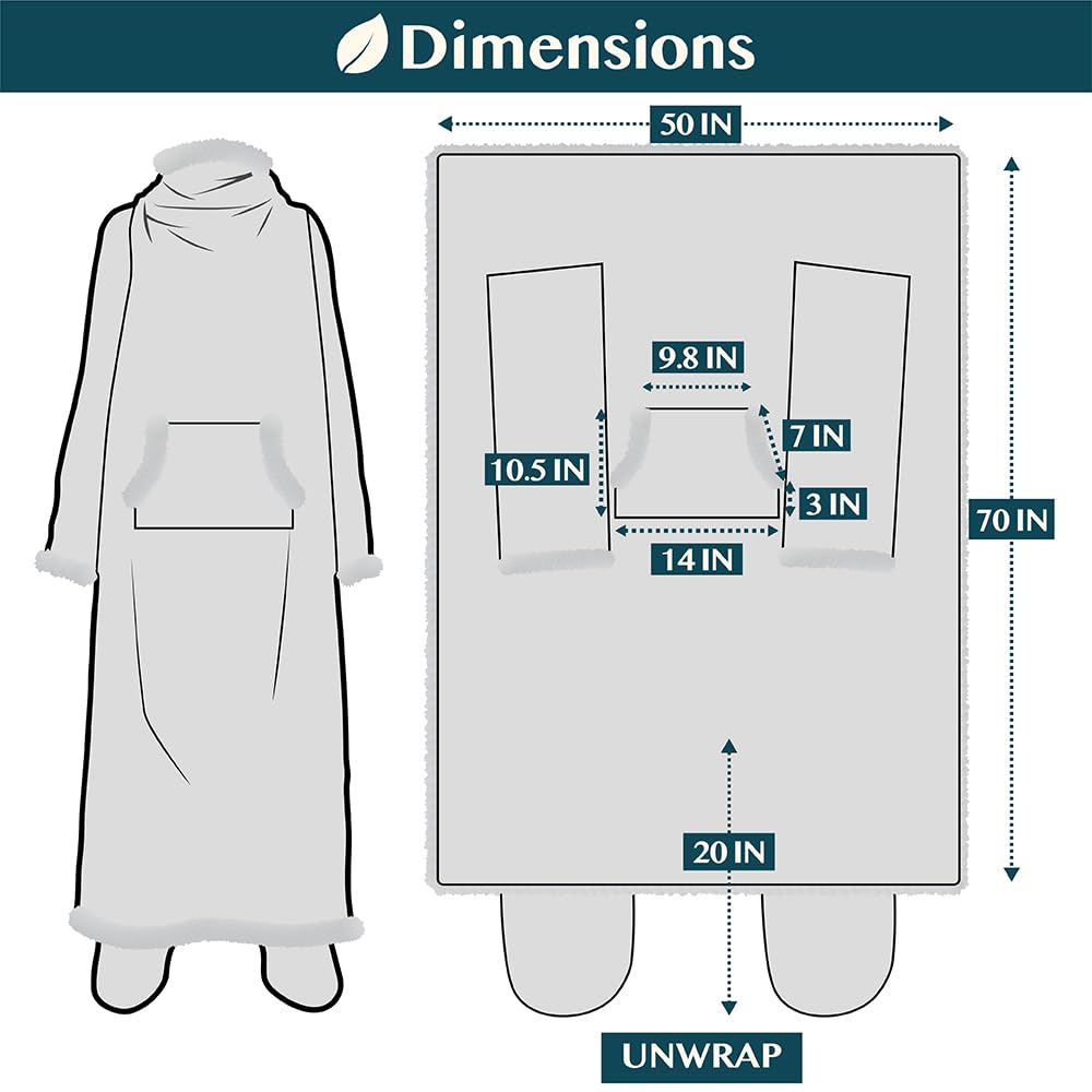 PAVILIA comparaison taille sur une personne montrant couverture couvrante