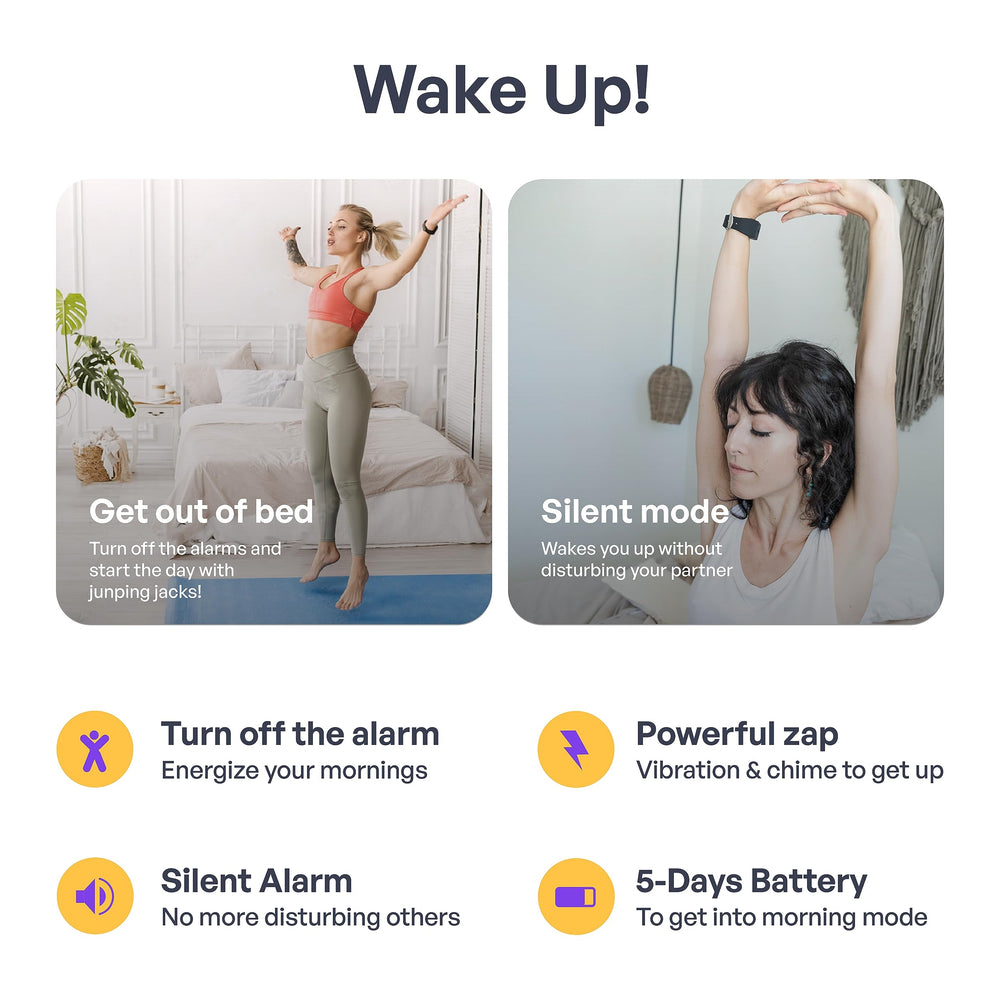 Pavlok présentation des icônes modes vibration et choc pour choix rapide