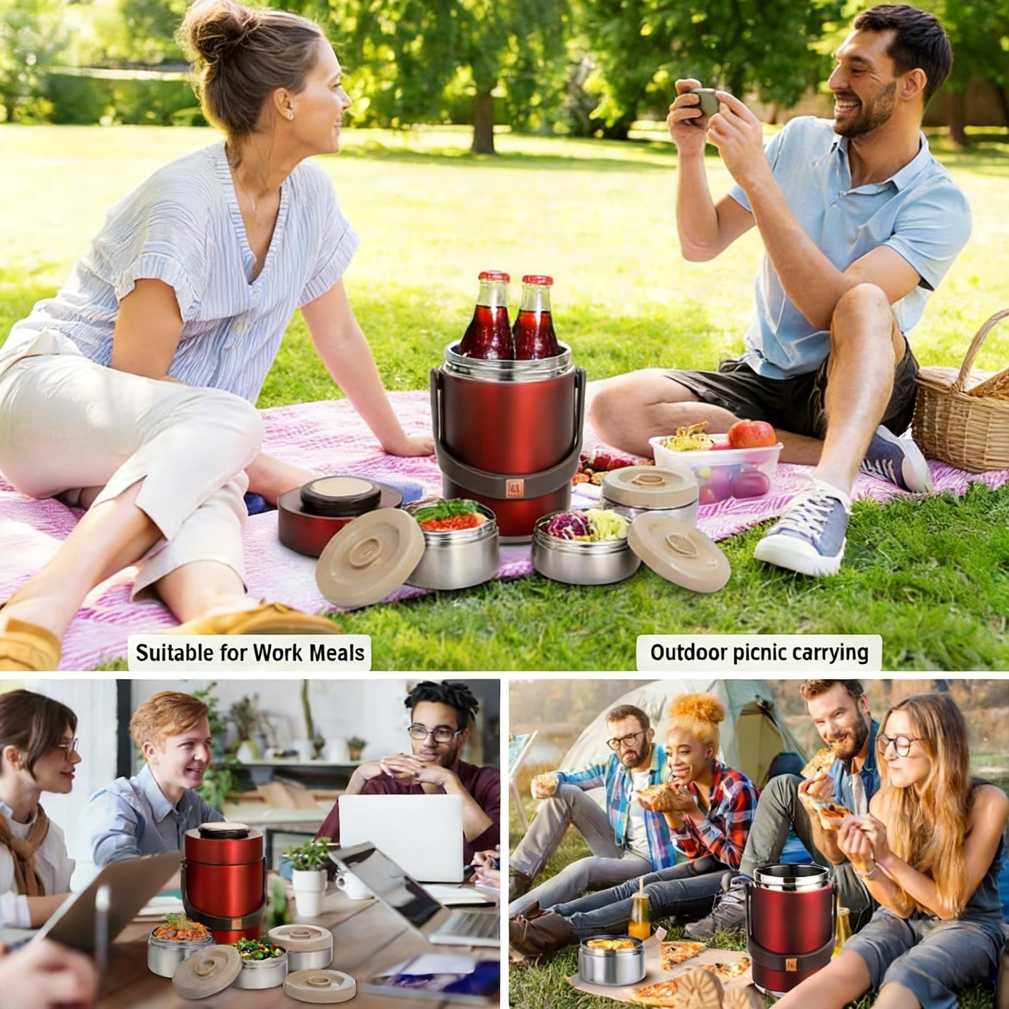 Pawovdeq thermos à l'échelle avec une main pour visualiser taille et contenance