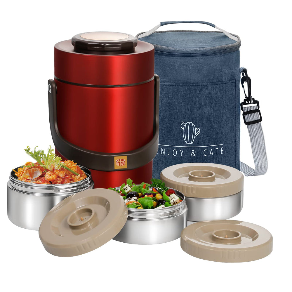 Pawovdeq thermos 67oz rouge vue avant montrant le design robuste et capacité