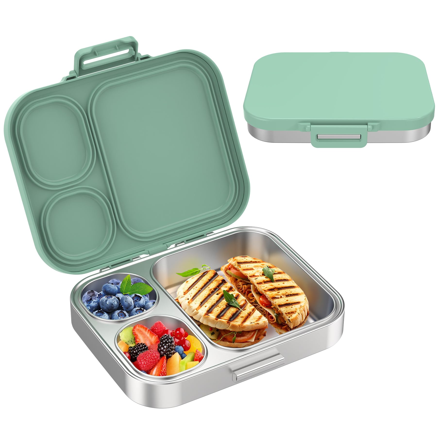Pawtong face ouverte montrant 3 compartiments pour portions équilibrées