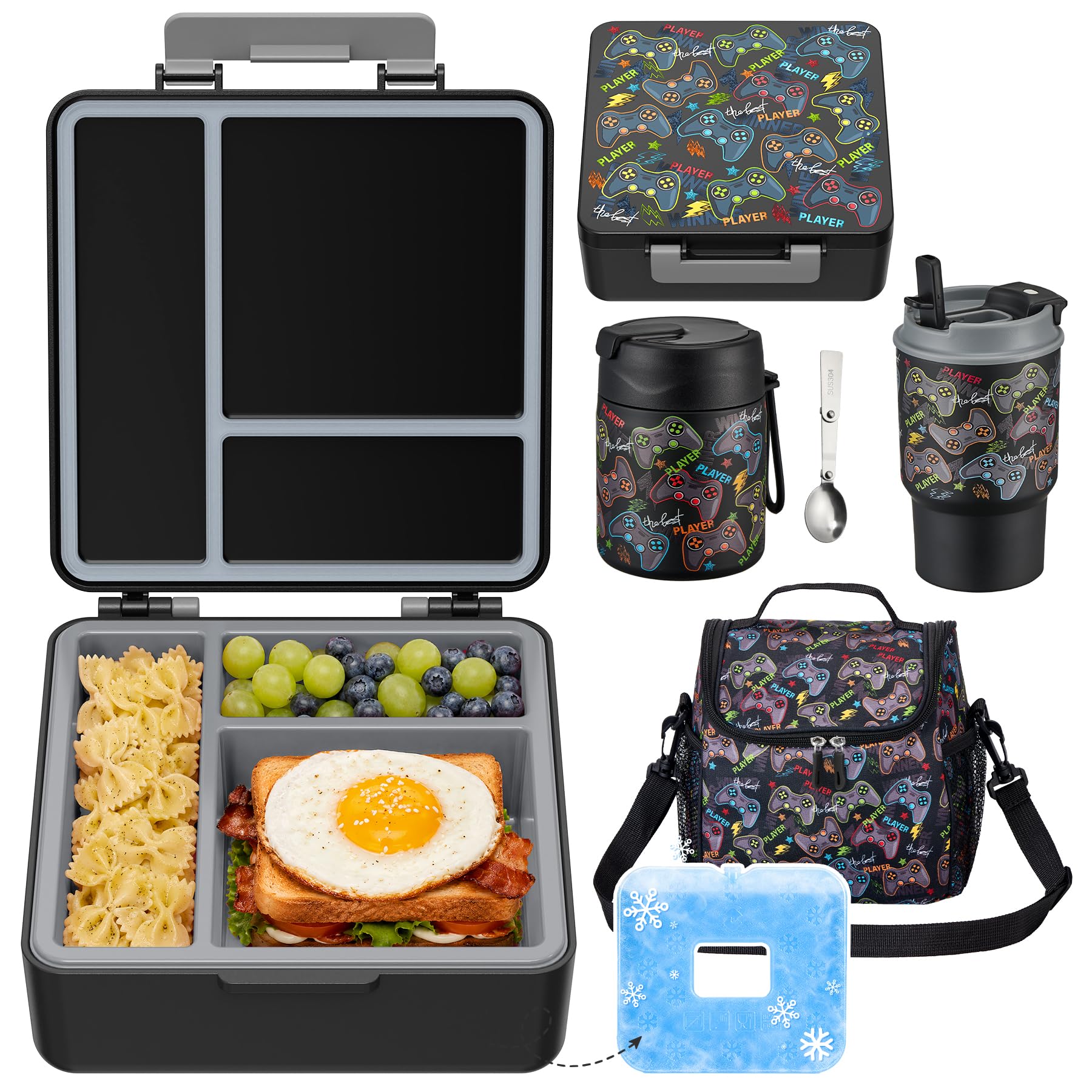 Pawtong coffret face avant montrant ensemble pratique pour repas
