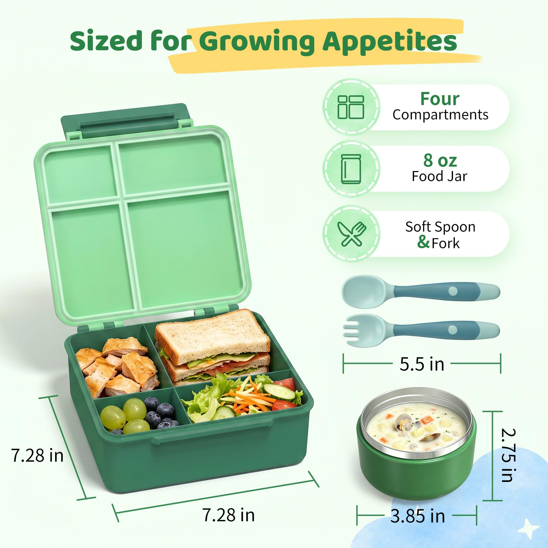 Pawtong boîte à côté d'une main adulte pour échelle, format compact pratique