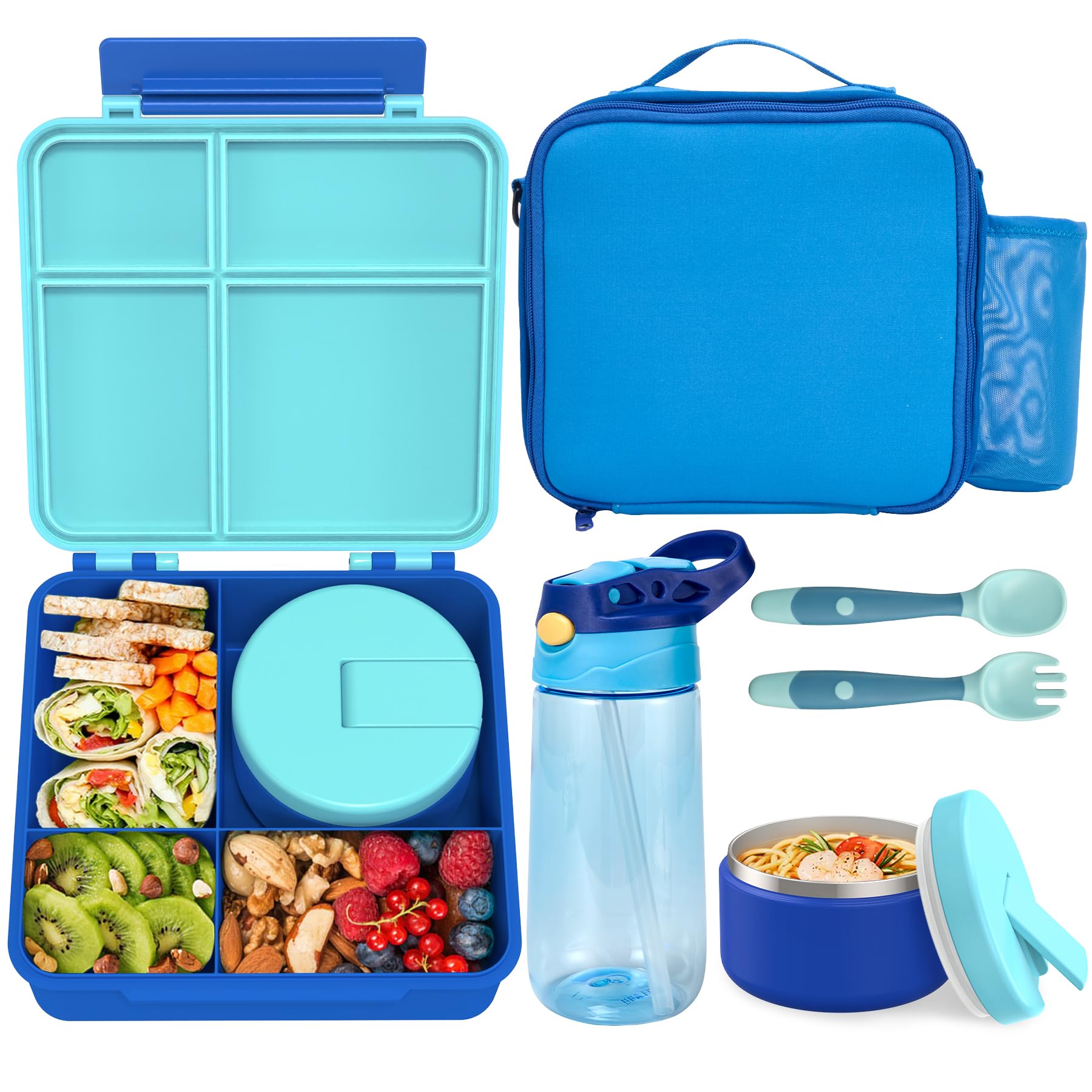 Pawtong boîte ouverte montrant 4 compartiments pour repas organisés