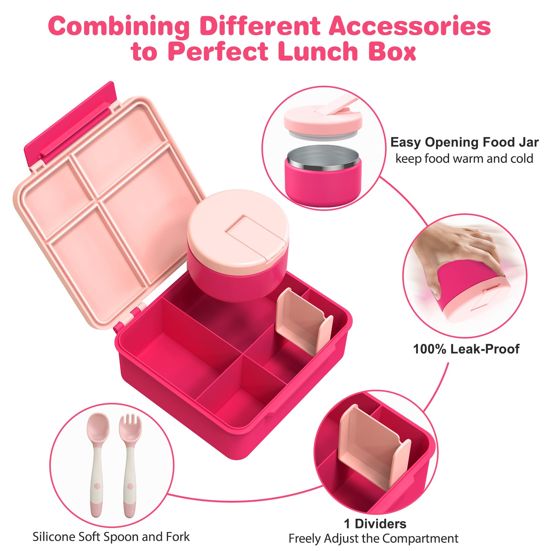 Pawtong gourde verticale rose pratique pour hydratation scolaire facile