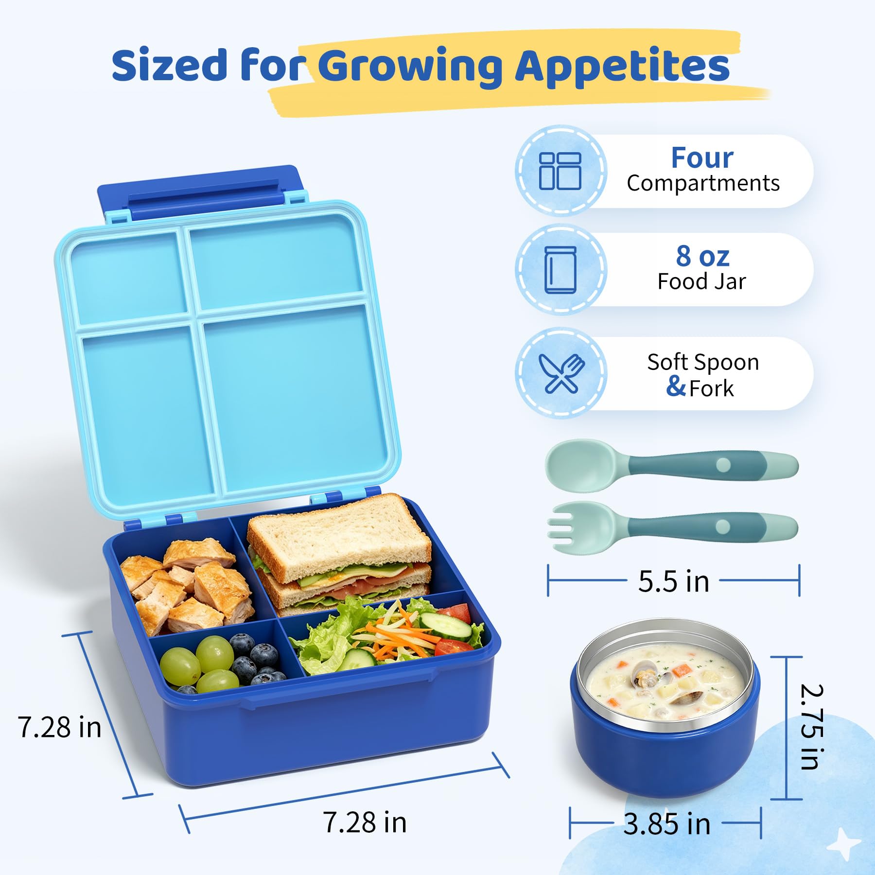 Pawtong boîte en utilisation à l'école pour repas équilibré et pratique