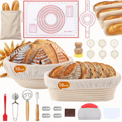PeacePeo vue d'ensemble du kit 27 pièces pour démarrer le pain au levain, complet et pratique