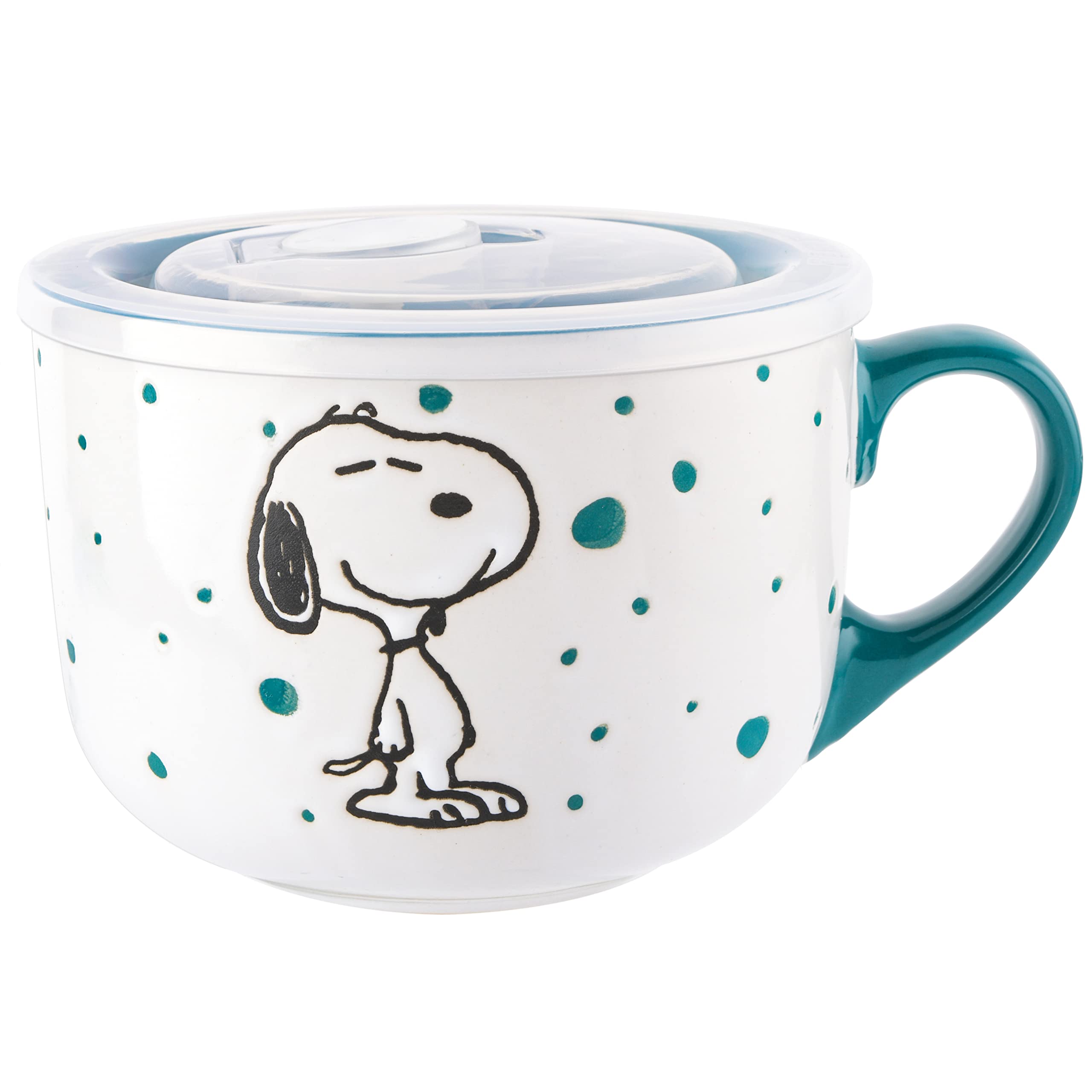 Peanuts ensemble 4 bols sur table, harmonie de couleurs pour servir