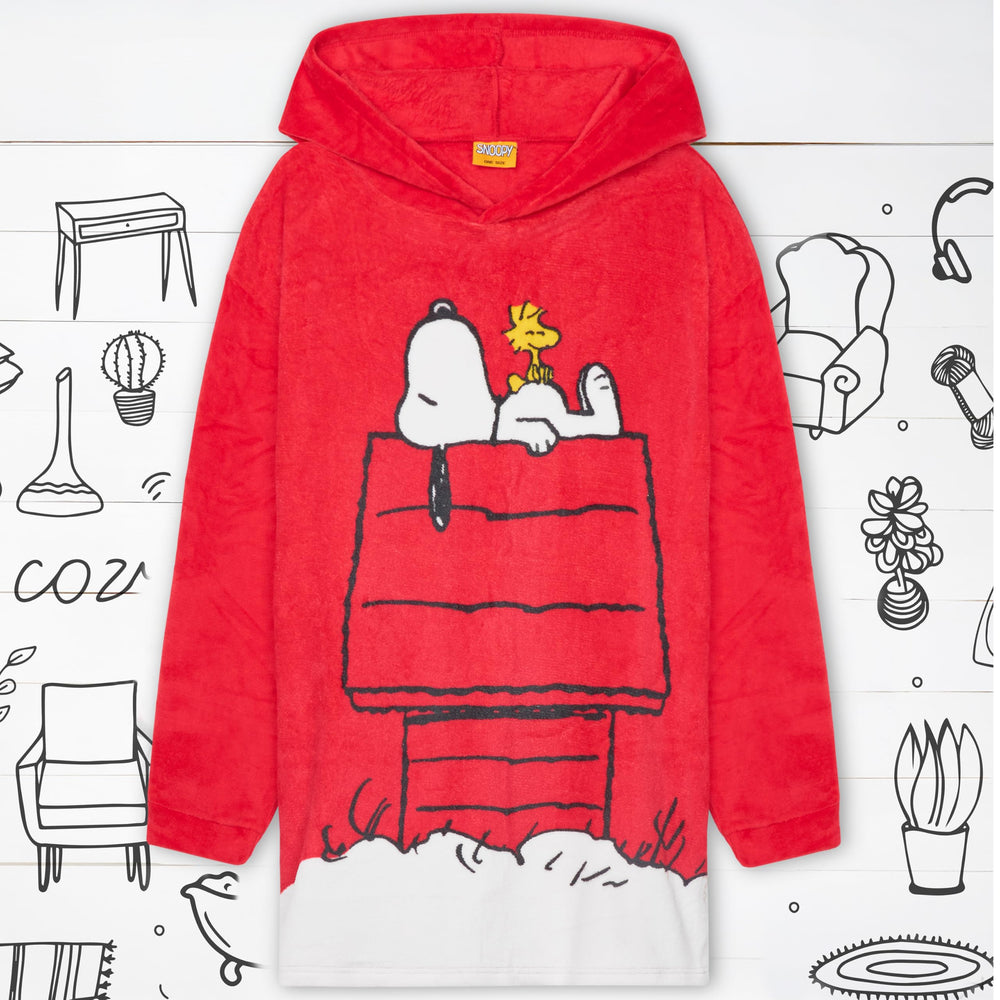 Peanuts gros plan motif Snoopy et étiquette montrant qualité
