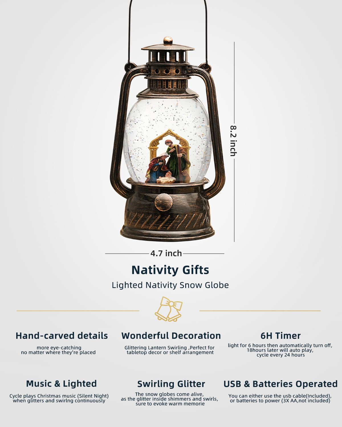 PEATOP détail de la crèche intérieure illustrant les figures religieuses fines