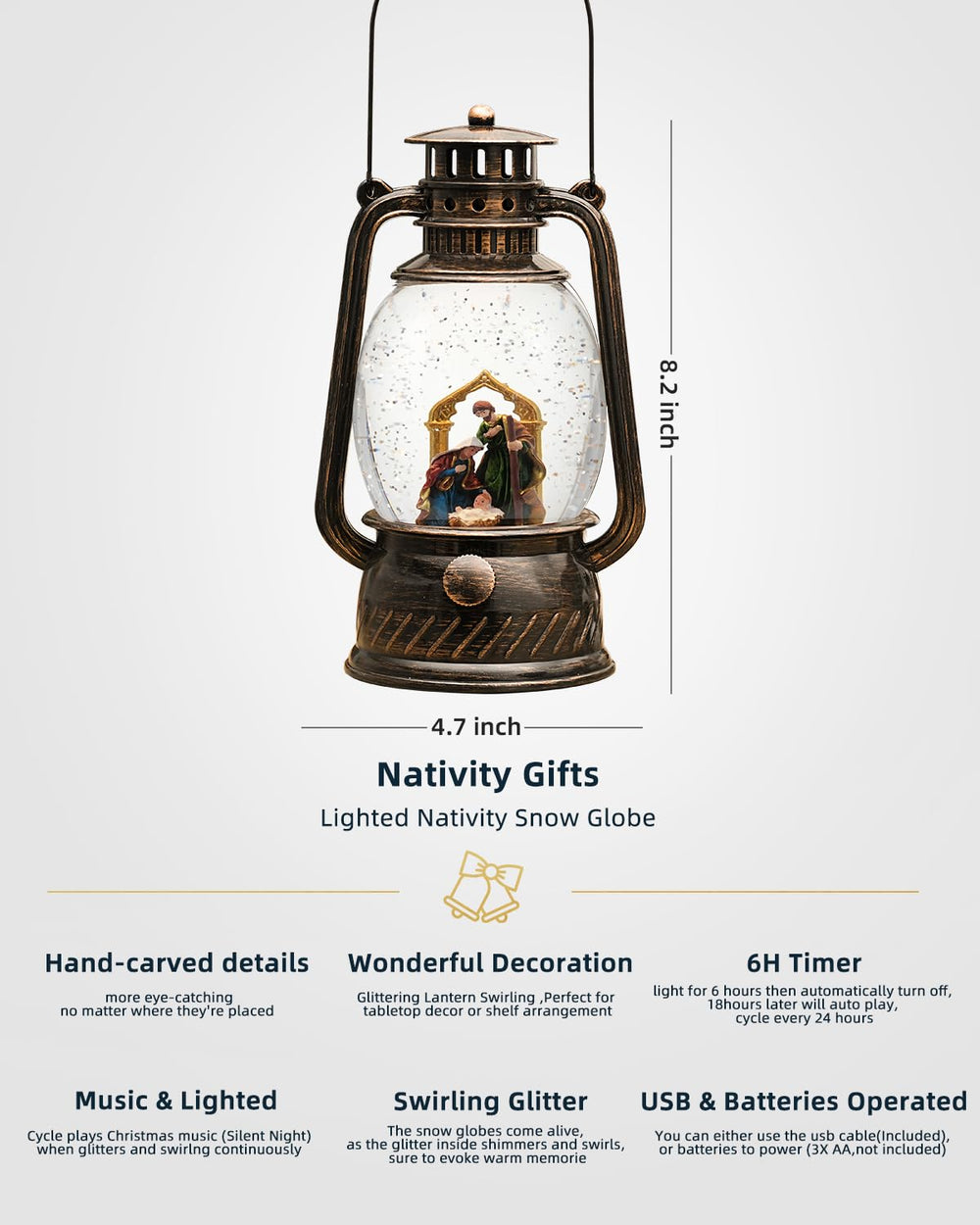 PEATOP détail de la crèche intérieure illustrant les figures religieuses fines