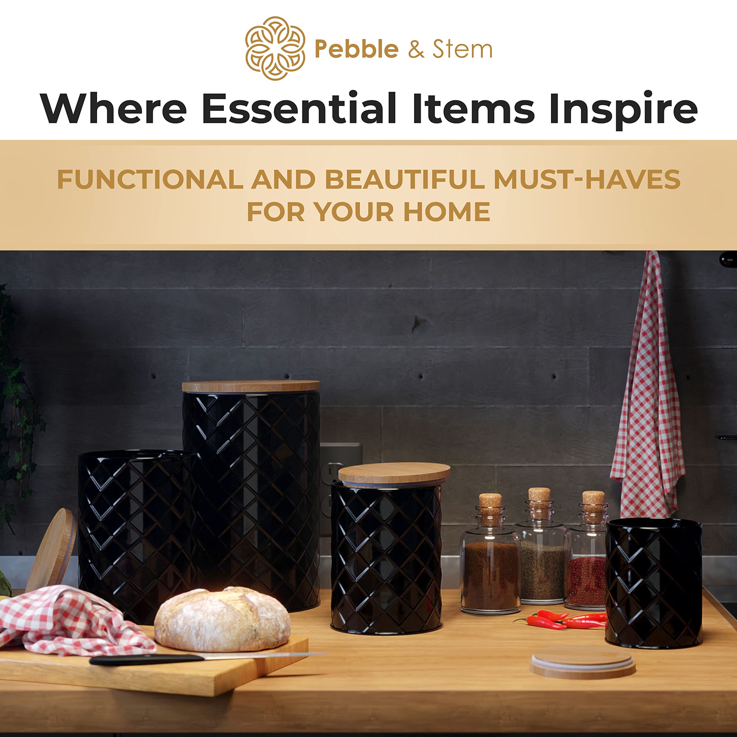 Pebble & Stem ensemble dans décor farmhouse moderne, harmonie décorative pratique