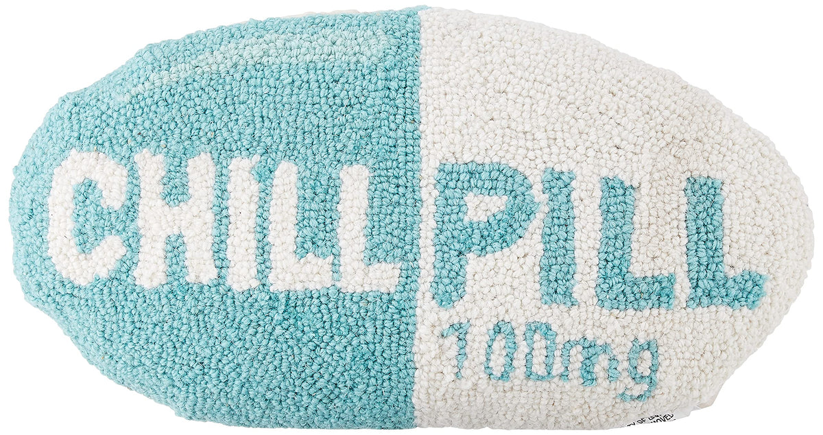 Peking Handicraft coussin Chill Pill face avant turquoise, apporte une couleur vive