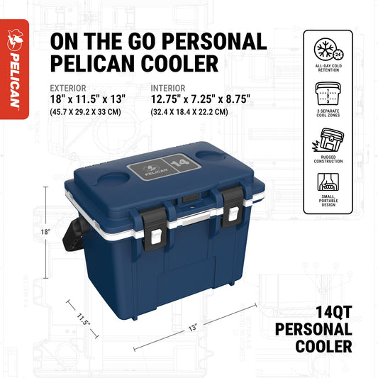 Pelican gros plan du joint freezer-tight offrant meilleure conservation