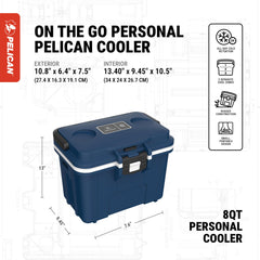 Pelican couvercle ouvert avec compartiment sec, organisation pratique