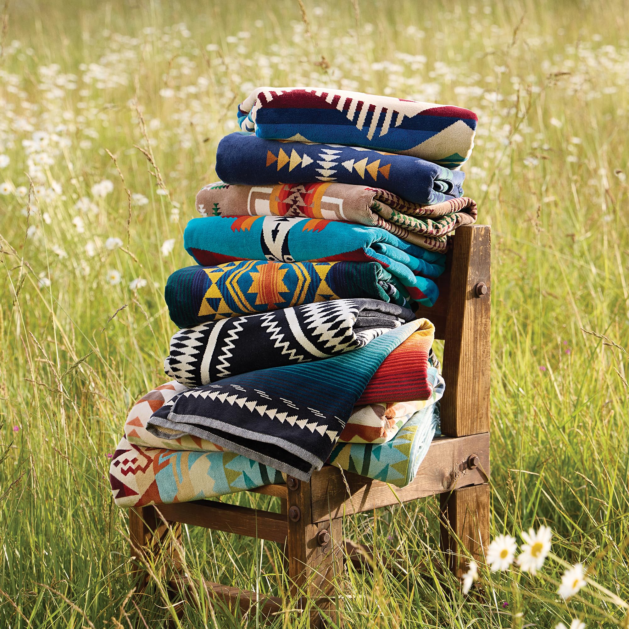 Pendleton gros plan face bouclée montrant absorption rapide et efficacité