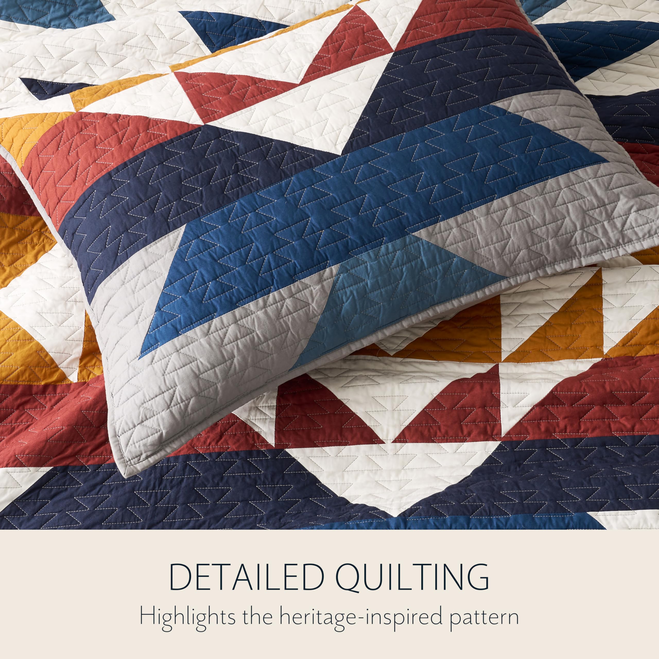 Pendleton couette installée en chambre, crée une ambiance chaleureuse