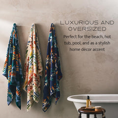 Pendleton motif jacquard en détail illustrant couleurs vives durables