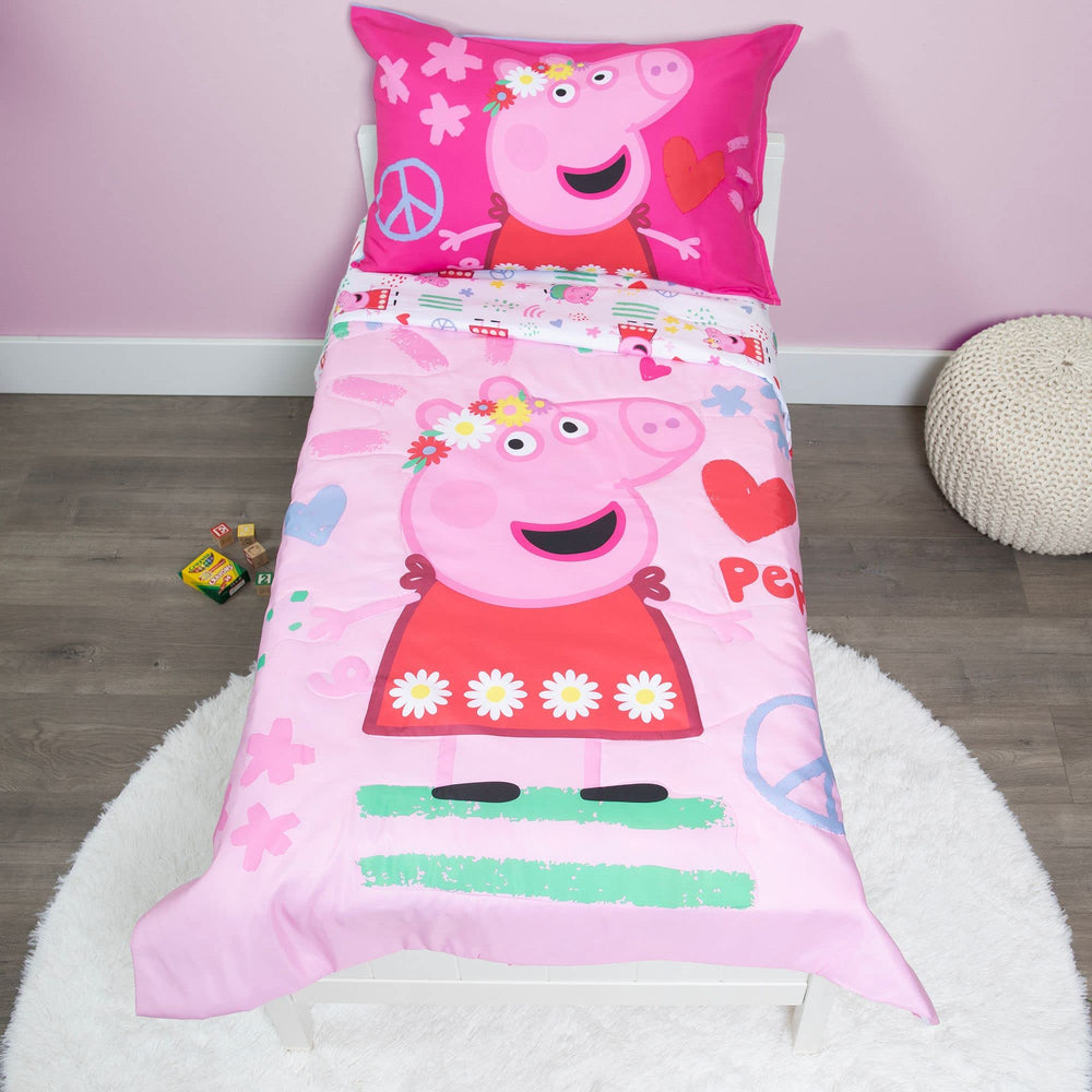 Peppa Pig vue de face de la parure montrant design joyeux et attrayant